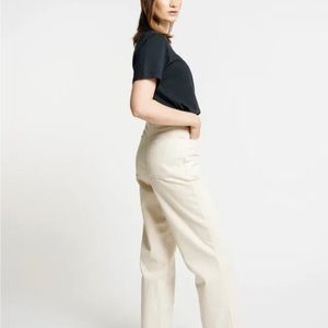 NWT Laude the Label Honoring Earth Upcycled Bone High Rise Camp Pant Jeans 10